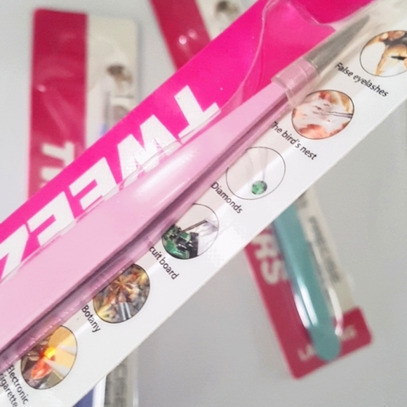 🆕 NEW 2/15$ 1 pc Standard Tweezers with Protector Cap (Light Pink) - Picture 1 of 9